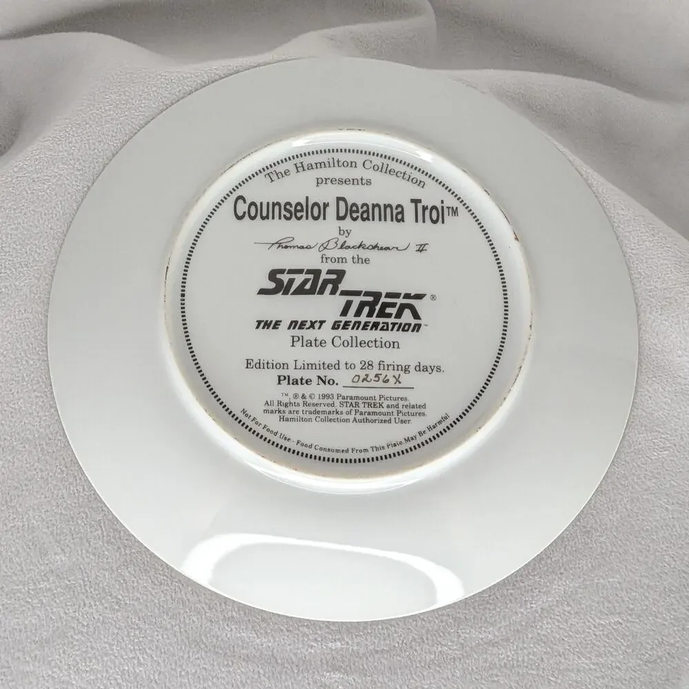 Hamilton Collection 1994 Star Trek TNG Counselor Deanna Troi Collector Plate